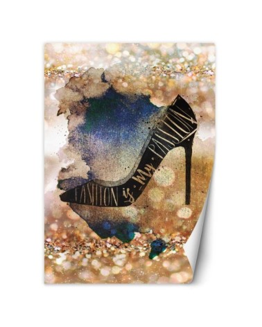 Glamour wall murals - Black pins watercolour abstract | FEEBY
