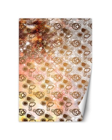 Most fashionable wall mural - Gold abstract shapes | FEEBY
