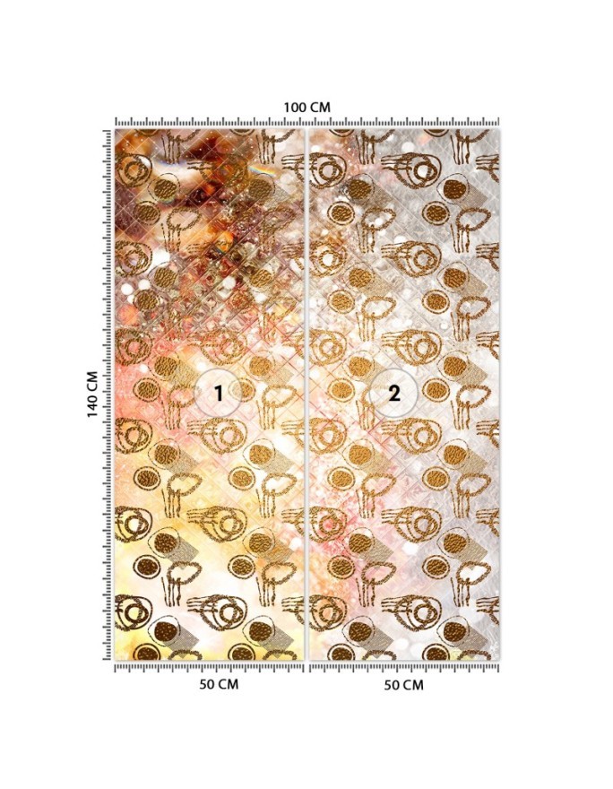 Most fashionable wall mural - Gold abstract shapes | FEEBY