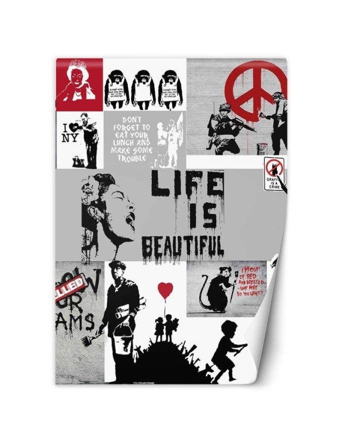 Oryginalne fototapety - Kolaż Banksy | FEEBY