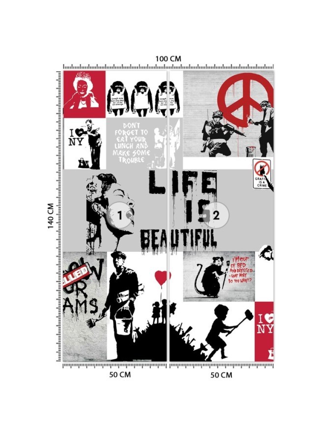 Oryginalne fototapety - Kolaż Banksy | FEEBY
