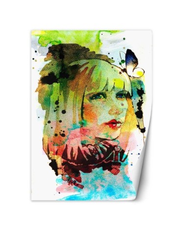 Stylish Wallpapers - Portrait of a woman watercolour abstract | FEEBY