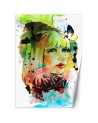 Stylish Wallpapers - Portrait of a woman watercolour abstract | FEEBY
