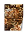 Glamour wall mural - Golden flowers | FEEBY