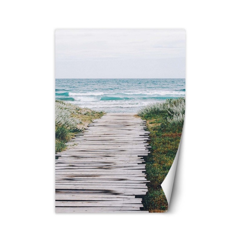 Beautiful wall murals - Footbridge over the sea | FEEBY