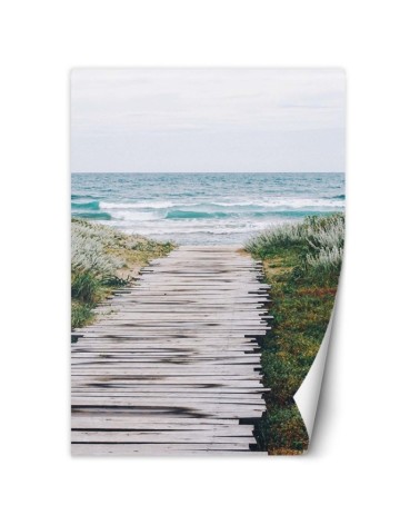 Beautiful wall murals - Footbridge over the sea | FEEBY