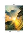 Stylowe fototapety - Fala o zachodzie słońca | FEEBY