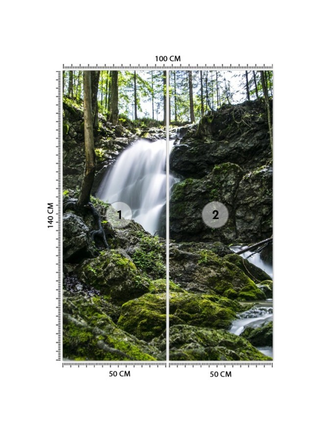 Nowoczesne fototapety na ścianę - Wodospad w lesie | FEEBY