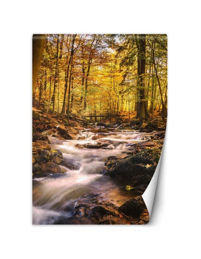 Fleece Wallpapers - Autumn forest waterfall | FEEBY