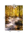 Fototapety na ścianę - Jesienny las wodospad | FEEBY