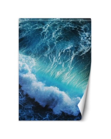 Beautiful wall murals - Stormy blue sea | FEEBY