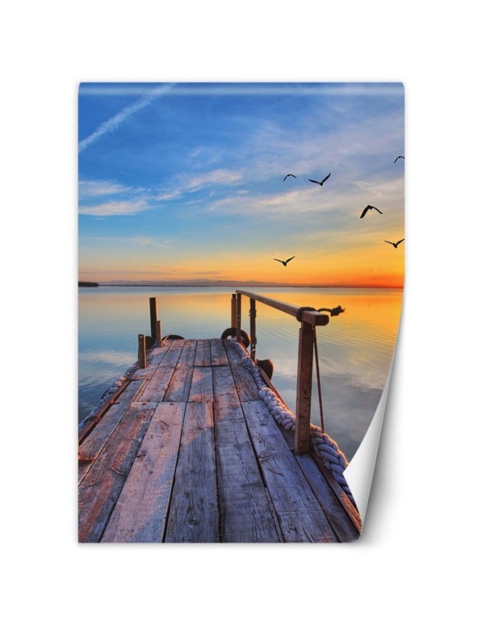 Oryginalne fototapety - Wschód słońca nad jeziorem | FEEBY