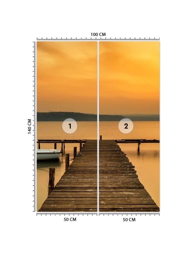 Fototapeta do salonu - Pomost o zachodzie słońca | FEEBY