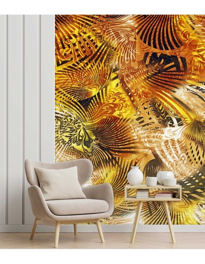 Ekskluzywne fototapety do salonu - Afrykańskie wzory glamour | FEEBY