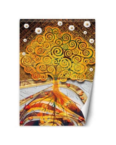 Original wall murals for the living room - Tree of life by Gustav Klimt | FEEBY