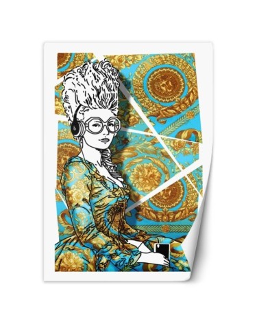 Teenage wall mural - Modern lady abstract Rubiant | FEEBY