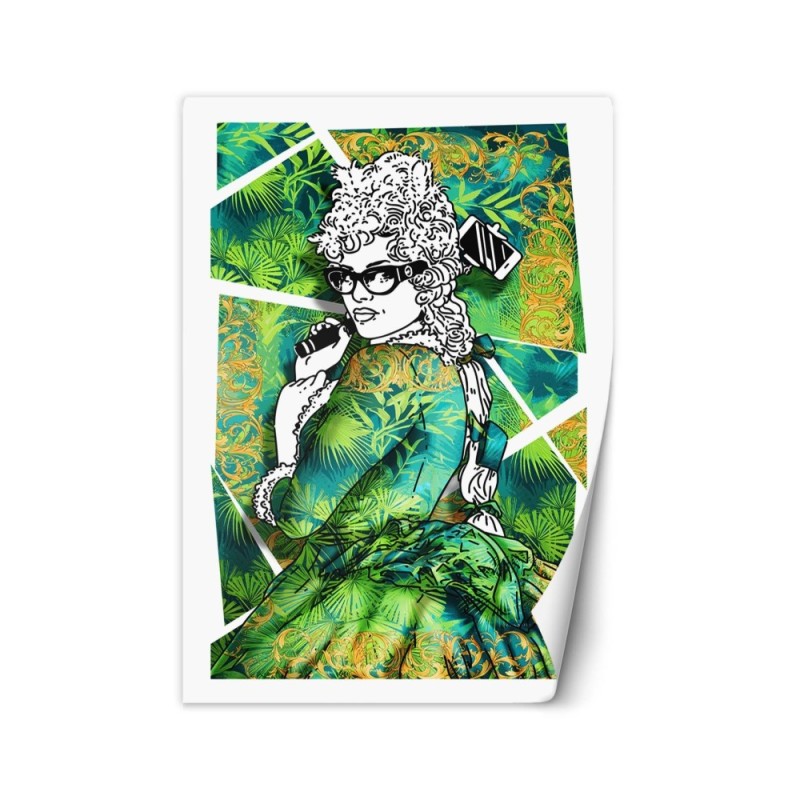 Fototapeta - Szalona kobieta w czasie współczesnym Rubiant | FEEBY