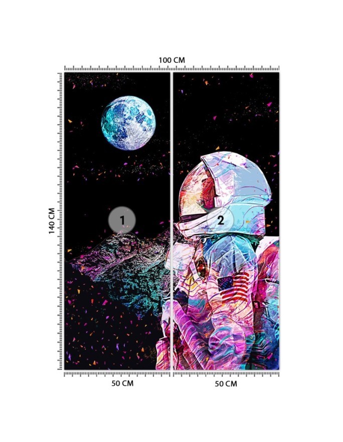 Fototapeta - Astronauta i widok z kosmosu Gab Fernando | FEEBY