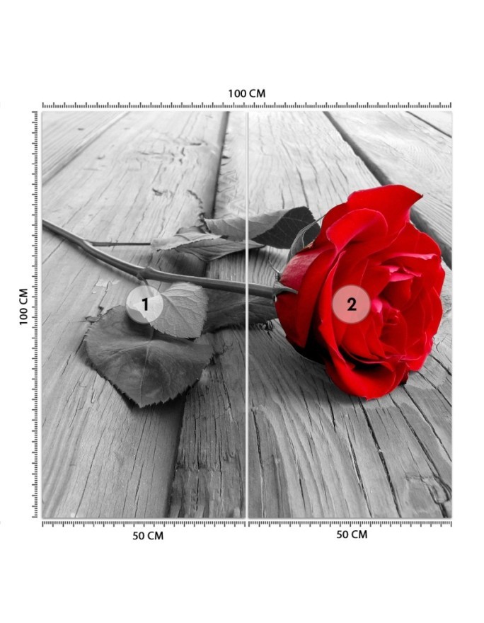 Fototapeta na ścianę - Czerwona róża na pomoście | FEEBY