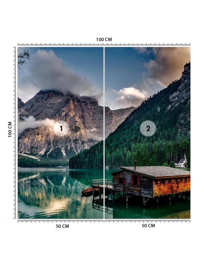 Oryginalne fototapety - Jezioro w górach górski krajobraz | FEEBY