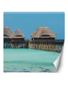 Unikalne fototapety - Bungalowy tropikalna plaża | FEEBY