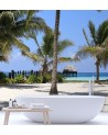 Unique wall mural - Tropical beach palm trees nature | FEEBY
