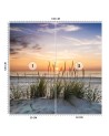 Fototapeta do salonu - Plaża morze zachód słońca | FEEBY