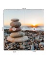 Oryginalne fototapety - Kamienista plaża i zachód słońca | FEEBY