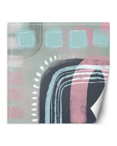 Wallpaper - Pink and blue abstract pattern Andrea Haase | FEEBY