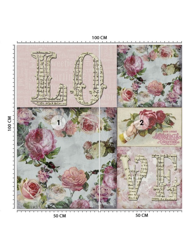Modern Wallpapers - Abstract collage love Andrea Haase | FEEBY