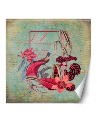 Exotic wall mural - Green red abstraction Andrea Haase | FEEBY