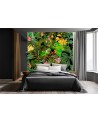 Wallpaper - Jungle birds on green background abstract Andrea Haase | FEEBY