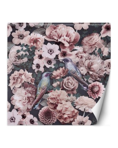 Wall mural - Birds and pink peony flowers Andrea Haase | FEEBY