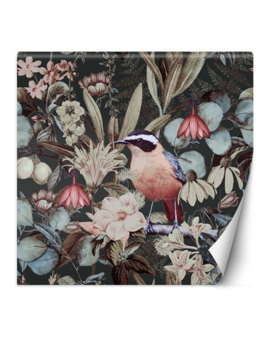 Inspirational wall mural - Bird leaves nature abstract Andrea Haase | FEEBY