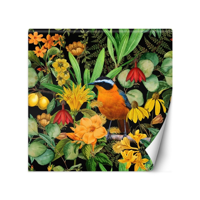 Fototapeta - Dżungla liscie kwiaty ptak natura Andrea Haase | FEEBY