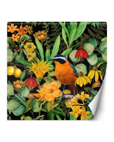 Photo wallpaper - Jungle bird leaves flowers nature Andrea Haase | FEEBY