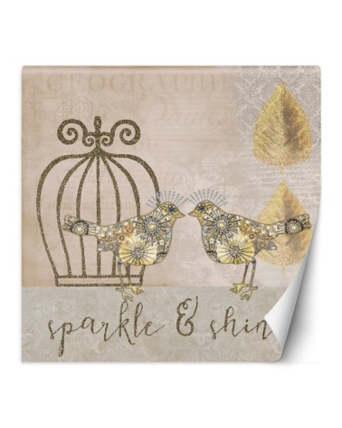 Fleece wall murals - Golden bird cage Andrea Haase | FEEBY