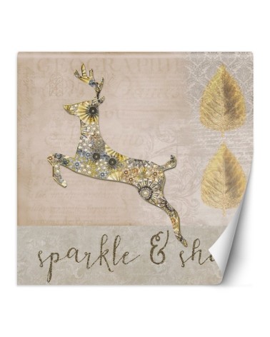 Wall murals - Deer in gold Andrea Haase | FEEBY