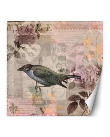 Stylish wall murals - Bird on pink background Andrea Haase | FEEBY