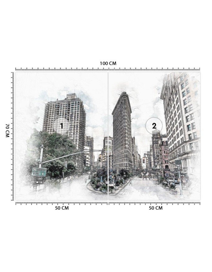 Fototapeta - Manhattan jak rysowany Cornel Vlad | FEEBY