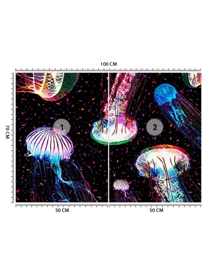 Fototapeta - Neonowe meduzy abstrakcja Gab Fernando | FEEBY