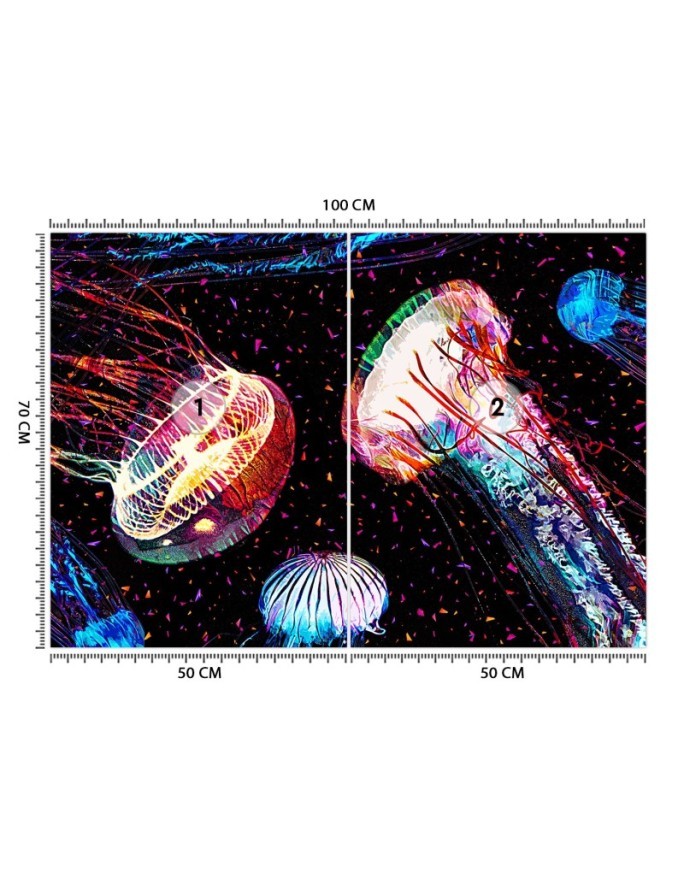 Fototapeta - Neonowe meduzy abstrakcja Gab Fernando | FEEBY