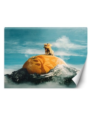 Living room Wallpaper - Yellow mountain Zehem Chong | FEEBY