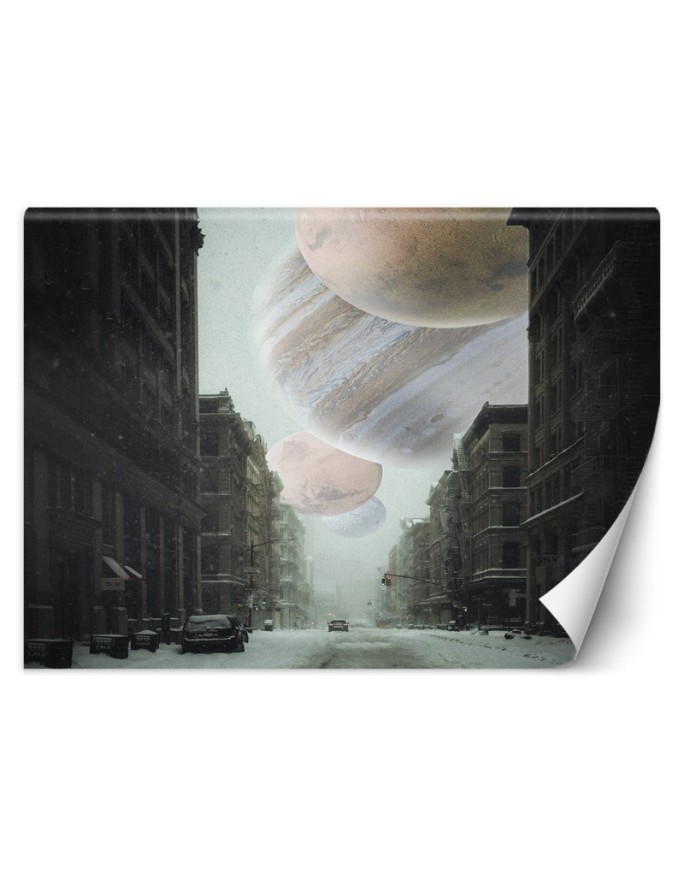 Oryginalne fototapety - Zimowe kosmiczne miasto Zehem Chong | FEEBY