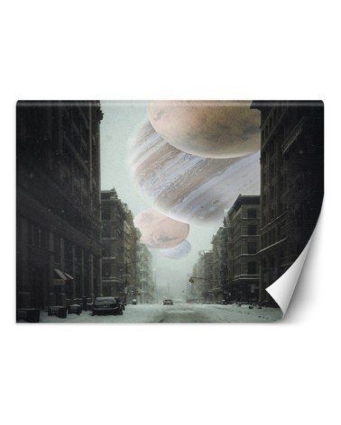 Oryginalne fototapety - Zimowe kosmiczne miasto Zehem Chong | FEEBY