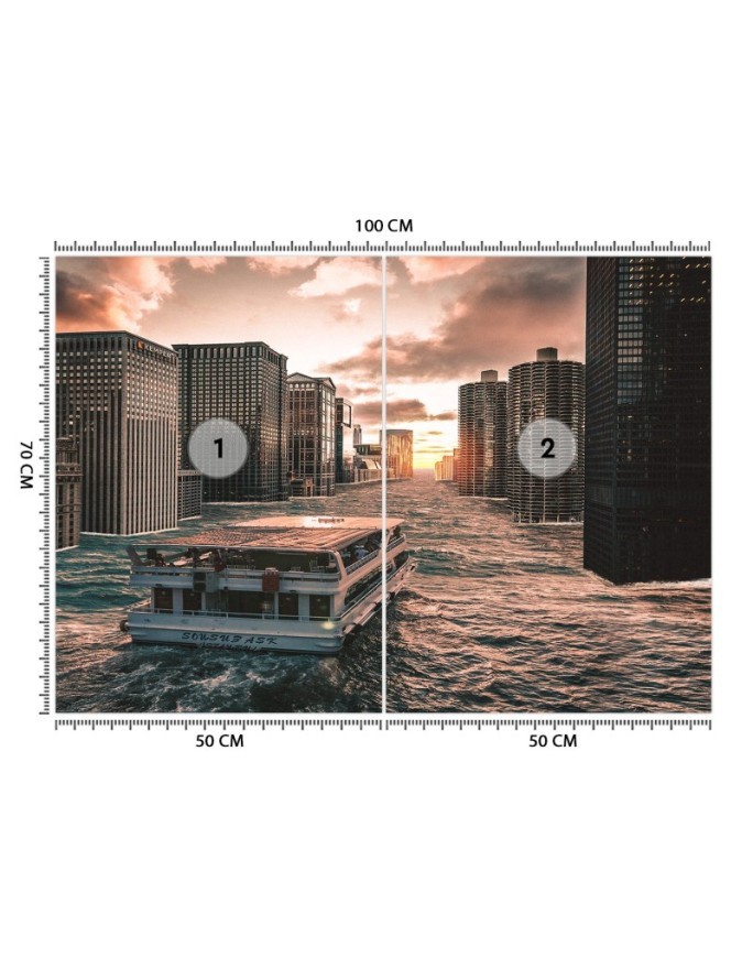 Nowoczesne fototapety - Rzeka w środku miasta Zehem Chong | FEEBY