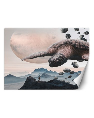 Modern Wallpaper - Turtle flying over mountains Zehem Chong | FEEBY