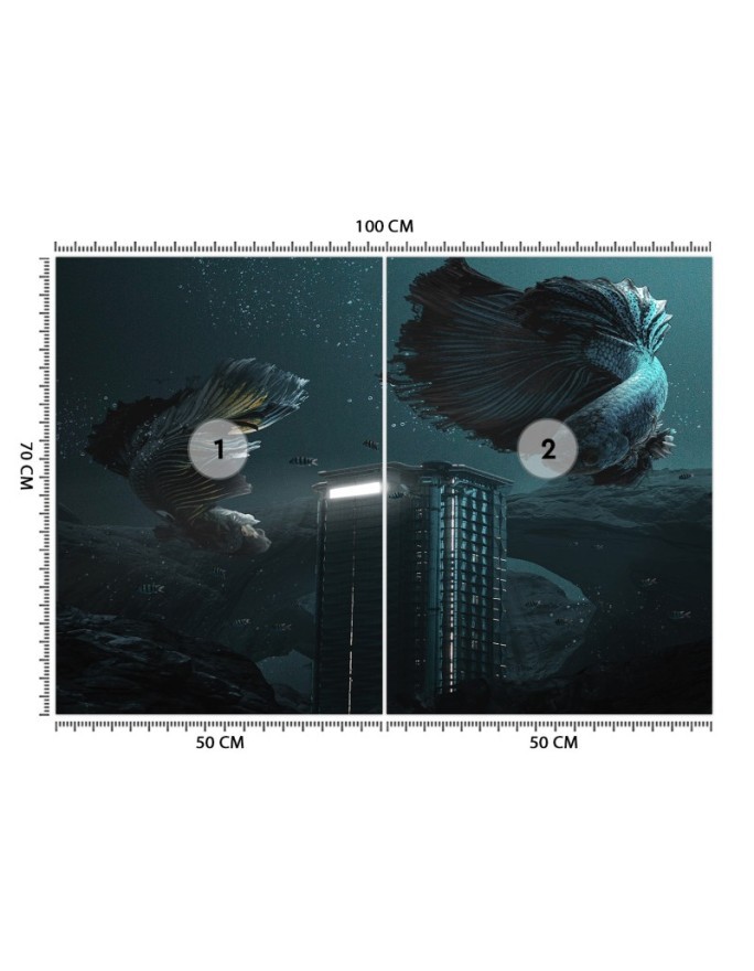 Unikatowe fototapety - Wieżowiec w oceanie Zehem Chong | FEEBY