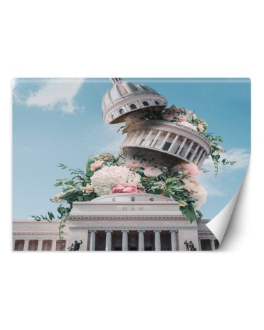 Fototapety do salonu - Budynek z kwiatami Zehem Chong | FEEBY