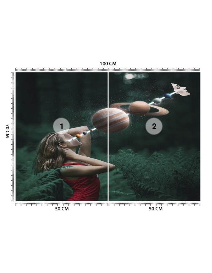 Inspirujące fototapety - Kosmos abstrakcja kobieta Zehem Chong | FEEBY